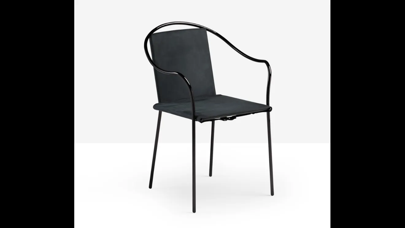 Sedia Rem in cuoio di Midj