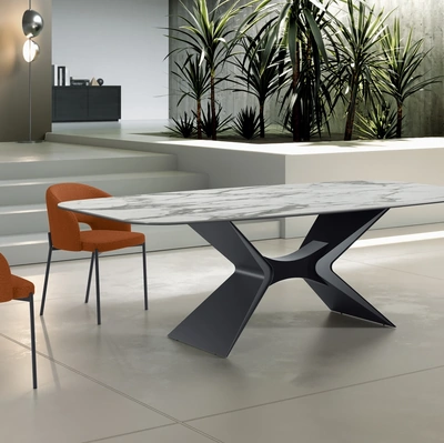 Tavolo Atlas con top in ceramica di Stones