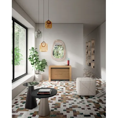 Consolle A3 allungabile in Rovere dotata di 5 prolunghe incorporate nella struttura di Ozzio