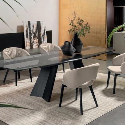 Tavolo allungabile Icaro in vetro di Calligaris
