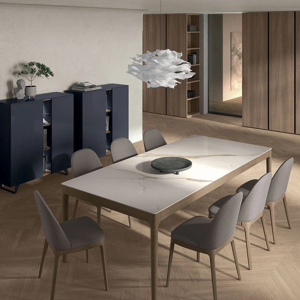 Tavolo Savoy in gres e legno di Tomasella