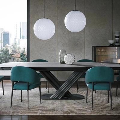 Tavolo Sipario Ext in gres travertino di Tonin Casa