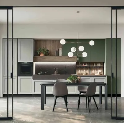 Cucina Classica lineare in frassino laccato Beverly 03 di Stosa