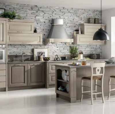 Cucina Classica in legno con isola Bolgheri di Stosa