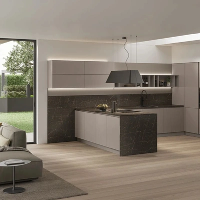 Cucina Moderna con penisola Color Trend 03 di Stosa