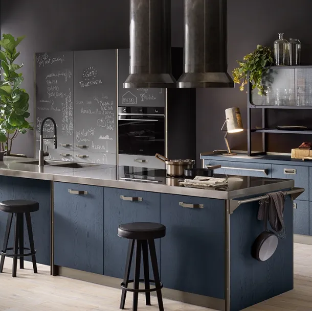 Cucina Moderna Diesel get Together Kitchen in Blue di Scavolini