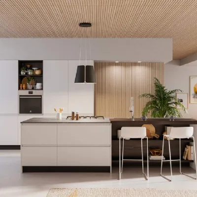 Cucina Moderna con isola Fly Composizione 01 di Prima Cucine