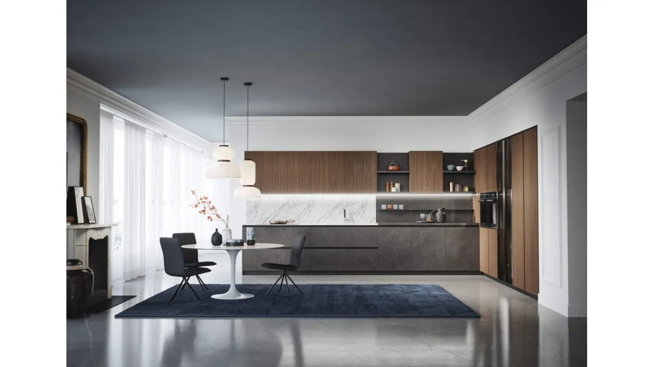 Cucina Moderna angolare Domino Composizione 04 di Prima Cucine