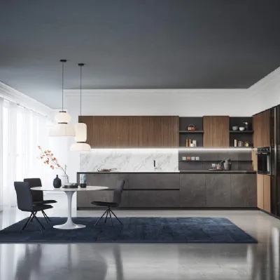 Cucina Moderna angolare Domino Composizione 04 di Prima Cucine