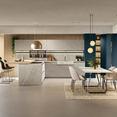 Cucina Moderna con penisola Metropolis 02 di Stosa