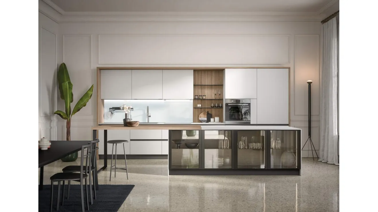 Cucina Moderna con isola Zoe Composizione 05 di Prima Cucine